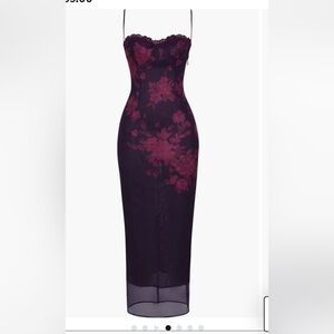 HOUSE OF CB AIZA FLORAL UNDERWIRE DRESS- PLUS CUP